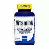 YAMAMOTO NUTRITION, Vitamin A 90 Capsule, Integratore Alimentare di Vitamina A, Aiuta il Sistema Immunitario, la Pelle e la Vista, Senza Glutine e Senza Lattosio