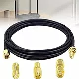 Aicharynic RG174 SMA cavo coassiale 9 m RP-SMA maschio a RP-SMA femmina RF cavo coassiale SMA prolunga con 3 adattatori SMA Set per antenna WiFi/amatoriale/GPS/3G 4G LTE, LNA ecc