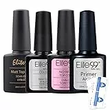 Elite99 Base e Top Coat Semipermanente con Primer e Top Coat Opaco per Smalti Semipermanenti in Gel UV LED