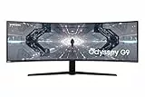 Samsung Monitor Gaming Odyssey G9 (C49G95), Curvo (1000R), 49', 5120x1440 (Dual QHD), 32:9, HDR1000, HDR10+, VA, 240 Hz, 1 ms, Freesync Pro, G-Sync, HDMI, USB 3.0, Display port, Ingresso Audio, HAS