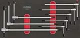 KS Tools 713.5017 modulo di 8 chiavi maschio esagonale con impugnatura a T