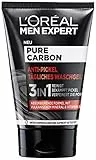 L'Oréal Men Expert Gel detergente viso anti brufoli pulizia viso maschile con minerale vulcanico e vitamina B3, puro carbone, 1 x 100 ml