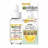 Garnier Siero Vitamina C Anti-Macchie, Illuminante e Rimpolpante, Arricchito con Vitamina C, Niacinamide e Acido Salicilico, Pelle Libera da Macchie Scure in Solo 6 Giorni, Incarnato Luminoso, 30 ml