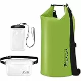 KYG Borsa Impermeabile a Tracolla Regolabile Dry Bag 5L/10L/20L Kit 3 in 2 Marsupio impermeabile, custodia per cellulare Waterproof Zaino Per Nuoto Trekking Surf Rafting Campeggio Canoa Nautica