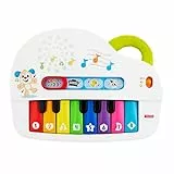 Fisher-Price - Pianoforte di Cagnolino, 4 Modalità di Gioco con Luci e Vere Note Musicali, Riproduce i Versi Degli Animali e Tante Canzoncine Divertenti, Giocattolo per Bambini, 6+ Mesi, GFK03