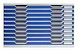 Exacompta 324003D Cassettiere, Grigio Chiaro/Blu, 35 x 57.6 x 32
