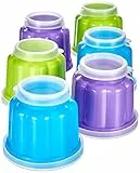 Ibili 756500 Set di 6 stampi per gelatina (blister), plastica, multicolore, 7,5 x 7,5 x 6,1 centimetri
