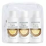 Naturaverde | Natural Beauty- Travel Care Kit, Travel Care Kit all'Argan, Shampoo da Viaggio, Docciaschiuma da Viaggio, Crema Corpo da Viaggio, Pratica Pochette da Viaggio 100ml