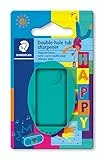 Staedtler Temperamatite doppio con contenitore per rifiuti, per matite spesse e sottili e colorate, temperamatite, temperamatite estraibile, un temperino in colori assortiti, 512PS2BKHA