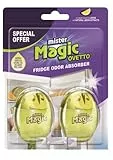 Mister Magic Ovetto Assorbiodori Frigo con Estratti Naturali di Limone e 3 Mesi di Durata - Pack da 2 pezzi