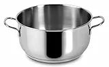 Lagostina Every Casseruola Fonda Ø 22 cm in Acciaio Inox 18/10 con Fondo Lagoseal Plus, Esterno Satinato e Ampie Manicature, Adatta a Tutte le Fonti di Calore, Inclusa Induzione