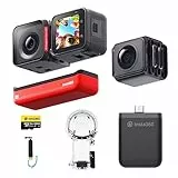 Insta360 ONE RS Twin Edition Kit Sport Acquatici - Action Cam Impermeabile 4K 60fps & 5.7K con obiettivi intercambiabili, stabilizzazione, Foto 48MP, Active HDR, Editing AI