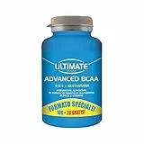 Advanced Bcaa - Formula Avanzata Aminoacidi Ramificati nel Rapporto 4.1.1 Leucina, Isoleucina, Valina, Glutammina Peptide, Vitamina B6 Maggiore Assimilazione - 120 Cpr - Ultimate Italia