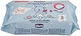Chicco Salviette Detergenti, Salviette Umidificate Bambini, Salviettine Neonato Multiuso, Senza Alcool, Formula con Fiori di Loto, Profumate, Adatte per Pelli Sensibili, senza Flip Cover, 72 Salviette