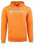Champion Legacy American Classics Heavy Powerblend Terry Logo Felpa con Cappuccio, Arancione, M Uomo
