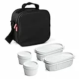 Tatay Urban Food Casual, Borsa Termica Porta Pranzo, 3L Capacità, con 4 Contenitori Alimentari, 2 x 0.5 L, 2 x 0.2 L, senza BPA, Nero, 22.5 x 10 x 22 cm