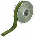 Berisfords nastro di velluto, muschio, larghezza 22 mm, 5 m