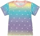 Champion Allover Icons - Maglietta da donna multicolore Streetwear, multicolore, 4 anni