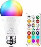 iLC 12W Lampadine Colorate Led RGBW Cambiare colore Lampadina Bianca Calda 2700K E27 Edison RGB LED Lampadine Led a Colori Dimmerabile Telecomando Incluso