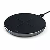 Satechi Caricabatterie Wireless PD e QC Tipo C in Alluminio Certificato Qi - Fino a 7,5W/10W - Compatibile Con iPhone 14/14 Plus, iPhone 13 Pro Max/13 Pro/13 Mini/13 - Adattatore Venduto a Parte