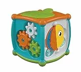 Clementoni - 17672 - Cubo attività - Gioco Bambini 10 Mesi, Gioco cucù, sviluppa capacità manuali e logiche - cubo multiattività Ecologico, in plastica Riciclata, Made in Italy