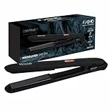 REVAMP Progloss Digital, Piastra per Capelli Professionale in Ceramica con Tecnologia Ionica per Ottenere Capelli Lisci o Ricci, Infusa in Oli Liscianti Progloss, Temperatura 80°C - 235°C, Nero