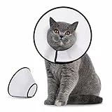 Nobleza - Collari Protettivi Regolabile per Cane e Gatto, Collare Protettivo Forma Cono per Cane Gatto Ferita Recupero Guarigione Collare Anti Morso o Leccata (S)