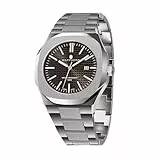 SAPPHERO Orologio Uomo Impermeabile 100M Al Quarzo Argento Cinturino Acciaio Inox Data Calendario Nero Blu Uomini Orologi Regali da Polso per gli Uomini