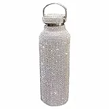 Borraccia termica in acciaio inox, con brillantini, ricaricabile, per 12 ore di bevande calde e fredde per 12 ore (500 ml)