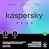 Kaspersky Plus Internet Security 2024 | 1 dispositivo | 1 anno | Con Anti-Phishing e Firewall | VPN illimitata | Password Manager | Protezione banking online | PC/Mac/mobili | Attivazione e-mail