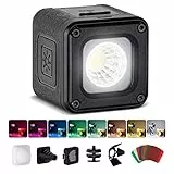SMALLRIG Luce Video LED, 5600K CRI95 con 8 Filtri Colore Kit Illuminazione Portatile Impermeabile Mini Cubo, Luce Dimmerabile Fill Fotografia per Cellulare, Action e Fotocamera DSLR - 3405