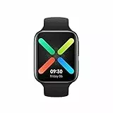 OPPO Orologio Bluetooth da 46 mm, connesso unisex, 1 GB di RAM e 8 GB di archiviazione, display curvo AMOLED – Cinturino intercambiabile – App preinstallate – Smartwatch – Nero [versione FR]