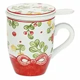 THUN - Tisaniera Sweet Christmas - Porcellana - Linea Sweet Christmas - Living, Arredare la Casa - 300 ml, Ø 8,5 cm; 12 cm h