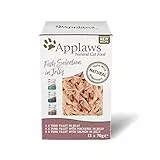 applaws- Cibo Umido per Gatti 100% Naturale al Petto di Pollo con Anatra in Brodo, per Gatti Adulti - Confezione da 12 bustine da 70 g