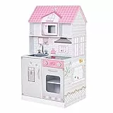 Teamson Kids - Wonderland Ariel Casa delle Bambole 2 in 1 e Cucina da Gioco - Rosa/Grigio - TD-12515P