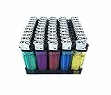 GC GLOBALCOMMERCE 50 Pezzi ACCENDINI Colori E Fantasie Assortiti Box da 50 Non Ricaricabili