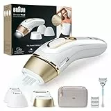 Braun Silk-Expert Pro 5 Epilatore Luce Pulsata, Laser Peli Donna, Ideale per Zone Sensibili, Viso, Bikini e Ascelle, Epilazione Permanente Dei Peli Visibili, PL5358, Bianco/Oro