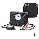Slime 40061-95 Compressore Pneumatici, per veicoli ricreativi come scooter e ciclomotori, compatto, leggero, analogico, con luce LED e tubo avvitabile, gonfiaggio in 12 minuti