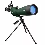 Svbony SV28 Cannocchiale 20-60x80, Cannocchiale con Smartphone Treppiedi, FMC Ottica Bak4 Prisma Telescopio Spotting Scope per Birdwatching, Caccia, Tiro a segno, Tiro con Arco