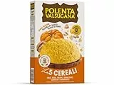 Valsugana, Polenta ai 5 Cereali Rapida, Confezione da 350g, con Mais, Riso, Grano Saraceno, Quinoa e Amaranto, Consistenza Croccante e Fragrante, Pronta in Pochi Minuti, Senza Glutine