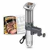 KitchenBoss Sous Vide Roner Cucina a Bassa Temperatura 1100W, IPX7 Impermeabile, con 5PCS Sacchetti per Cottura Sottovuoto, in Acciaio inossidabile