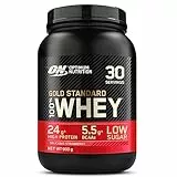 Optimum Nutrition Gold Standard 100% Whey Proteine in polvere per lo Sviluppo e il Recupero Muscolare con Glutammina e Aminoacidi BCAA Naturali, Gusto Delizioso alla Fragola, 30 Dosi, 900 g