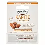 Equilibra Viso, Karitè Stick Labbra, Balsamo Labbra ad Azione Protettiva per Labbra Morbide e Setose, con Burro di Karité Nutriente, Olio di Jojoba Emolliente, Vitamina E Antiossidante, 5,5 ml