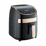 Friggitrice ad Aria Calda, 3.8 Litri,con Display Digitale e Timer 60 Minuti, ANMECS Temperatura Massima 200°C, Senza Olio, con Termostato