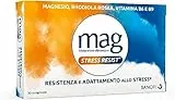 Mag Stress Resist, Integratore Alimentare con Magnesio contro Stress e Stanchezza Mentale, con Estratto di Rhodiola Rosea, Vitamina B9 e B6, 30 Compresse Gusto Limone