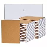 Quaderni Kraft (48 Pezzi) - Taccuini Notebook, Blocchi appunti per Viaggiatori, Diari, Block Notes - Facciate Vuote, Copertina Kraft, 24 Pagine a Doppia Facciata, 10,8 x 13,4 cm