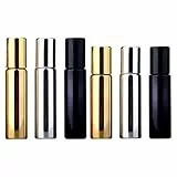 TSLRSA 6 Pezzi Spruzzino Nebulizzatore Piccolo，Nebulizzatori per profumo, Atomizzatore di Profumo 5ml,10ml Bottiglia di Profumo di viaggio Ricaricabile per Viaggiare Festa(Nero, oro, Argento)