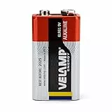 Velamp 6LR61/1BP Batteria 6LR61 Transistor 9V BL, Rosso