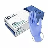 Safe Health Guanti Monouso da esame in Nitrile Azzurro Taglia M | 100 pezzi | Senza polvere Senza lattice | Ipoallergenici Per alimenti Usa e getta Medico CE EN374 EN455 | 3,5 Mil