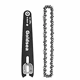 Goldsea Catena da 4 pollici e guida per catena per mini motoseghe con batteria, accessori per mini motoseghe, ricambio per catene e guide per un taglio efficiente